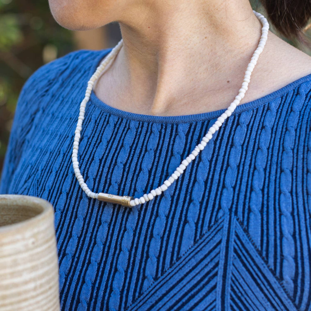 White Seed Wrap Bracelet- Wishbeads