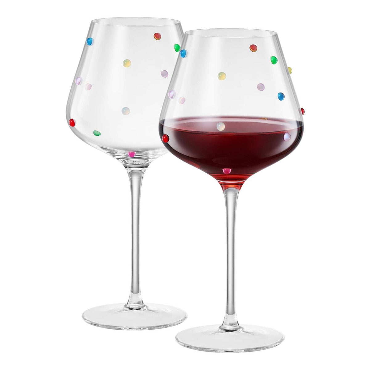 Confetti Stemmed Wine Glass