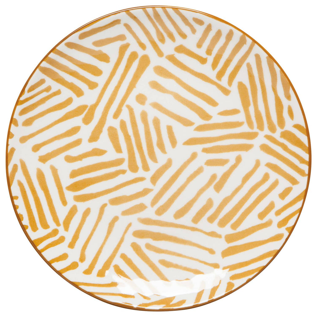 Yellow Lines 6" Appetizer Plate