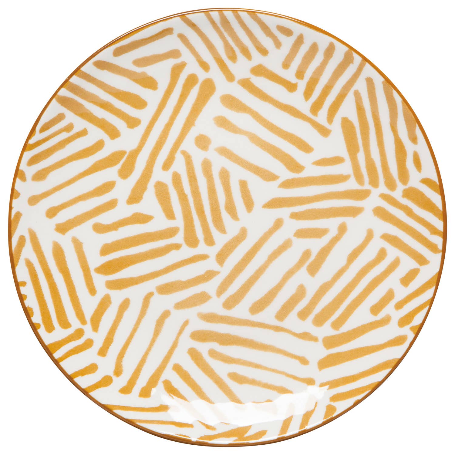 Yellow Lines 6" Appetizer Plate