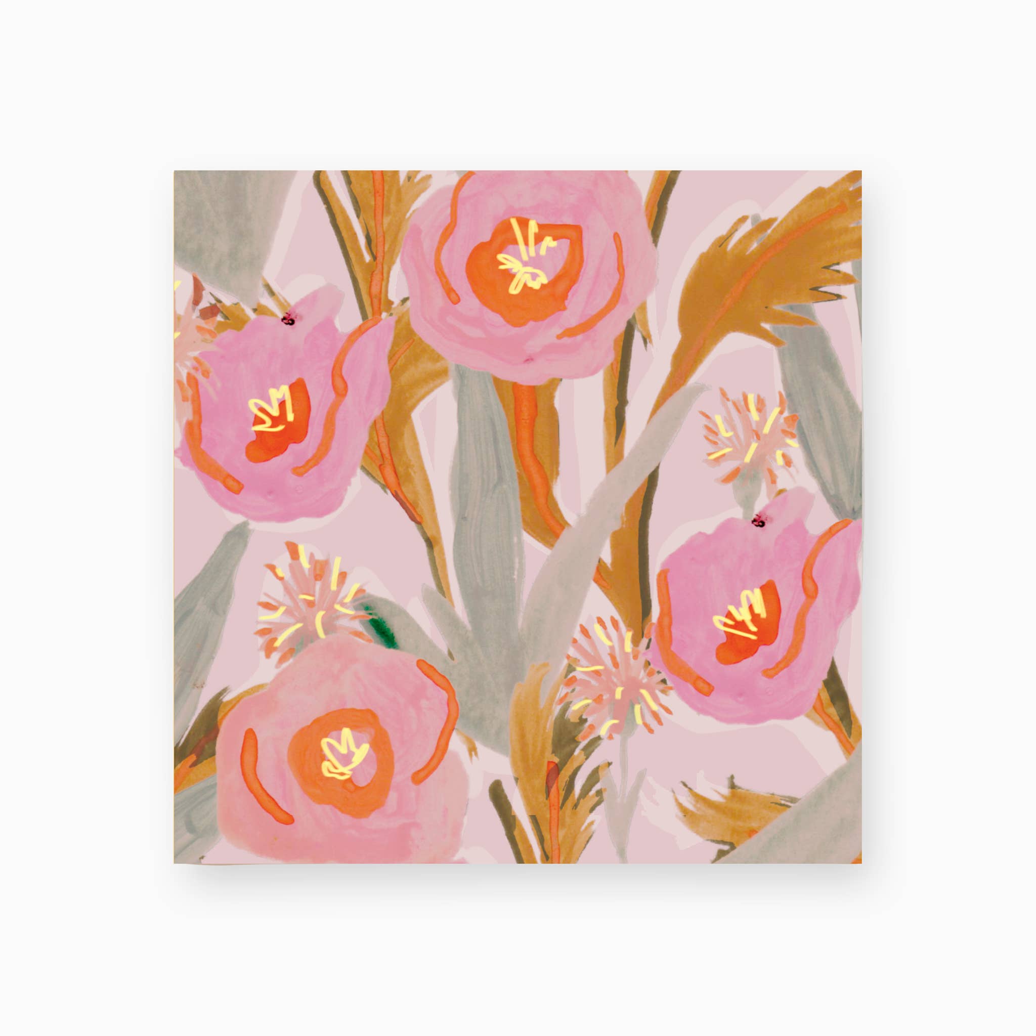 Painted Pink Florals Decorative Matchbox