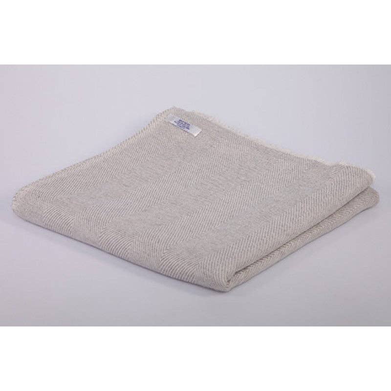 Herringbone Design Cashmere Blanket