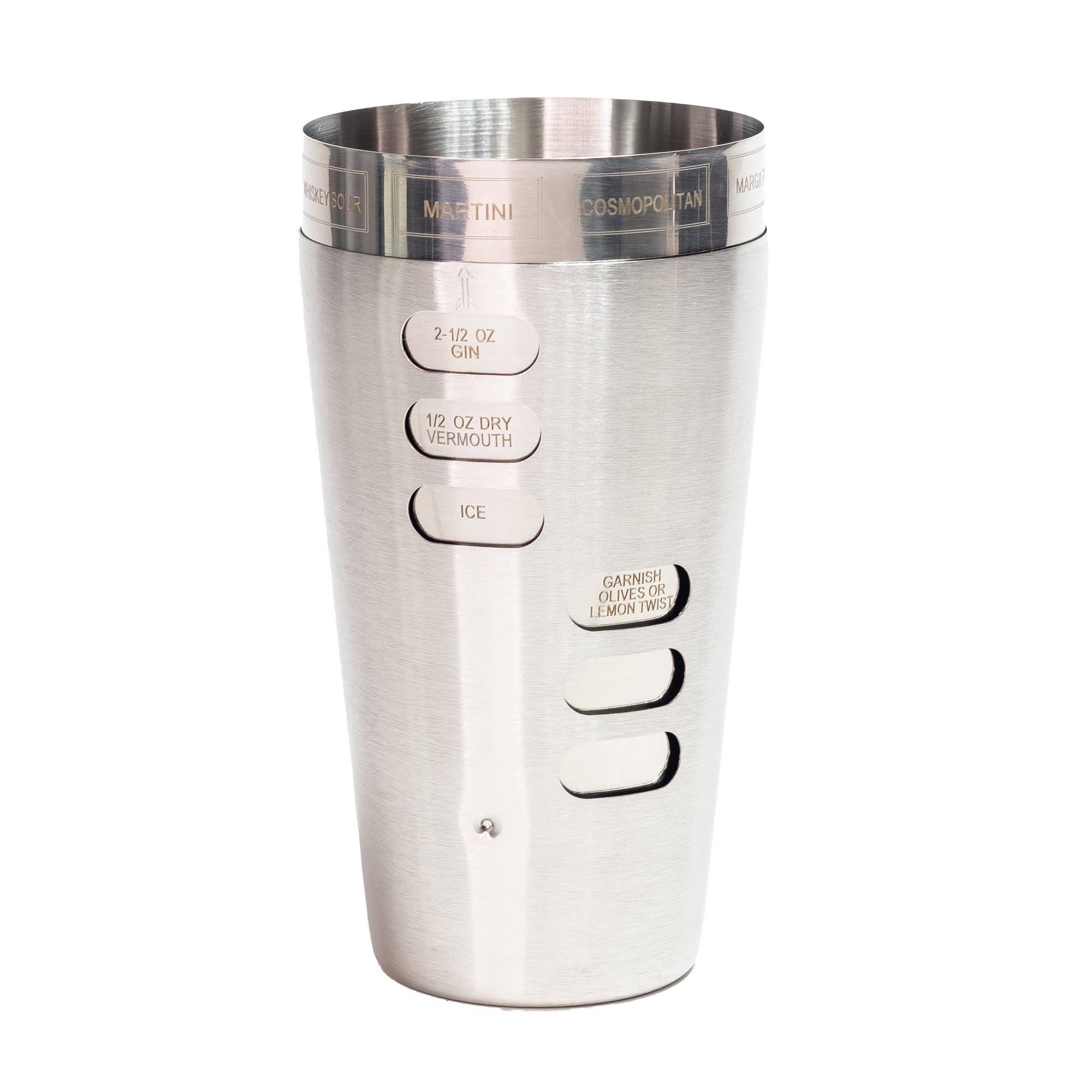 Double 07 Recipe Shaker | 24 oz Stainless Cocktail Shaker