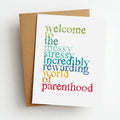 Messy Stressy Parenthood New Baby Greeting Card