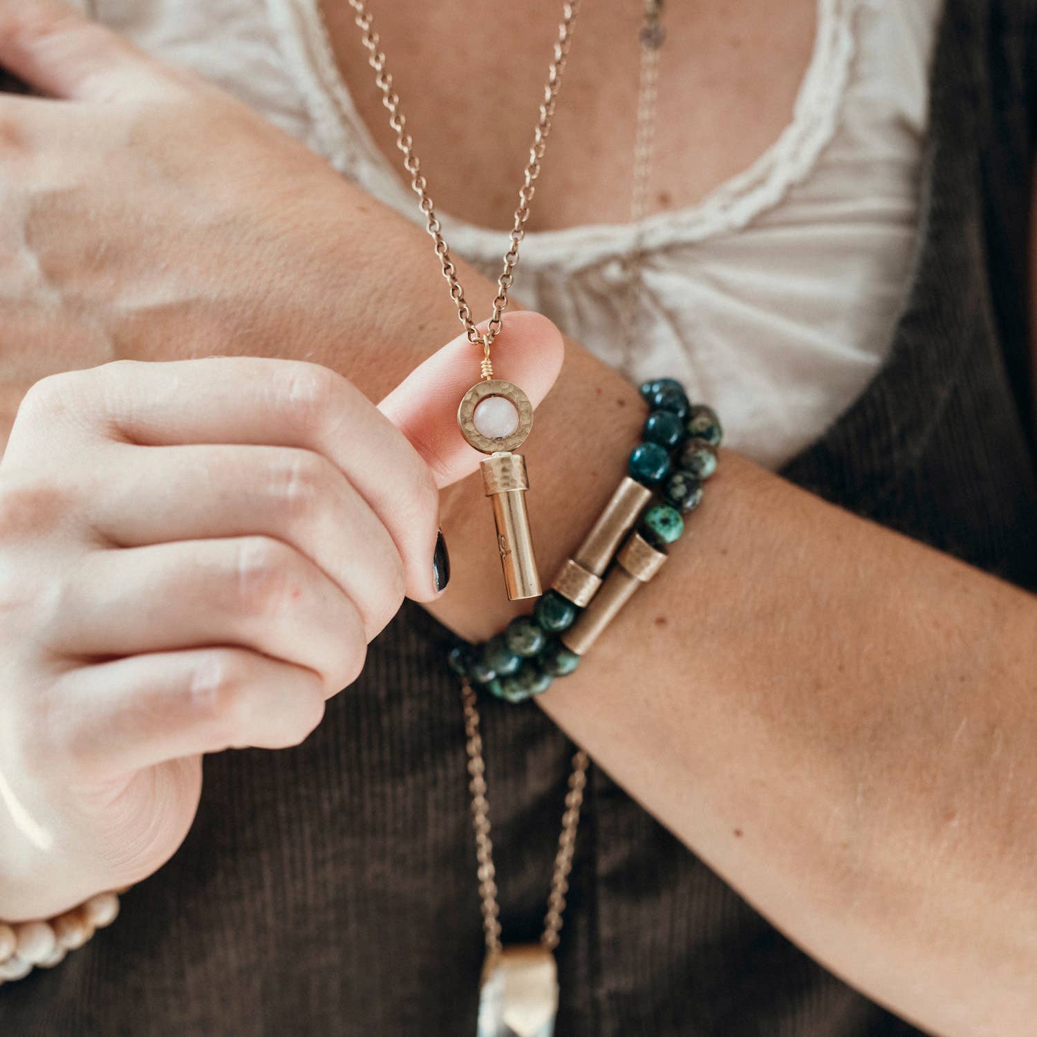 Rose Quartz Intention Necklace-Wishbeads