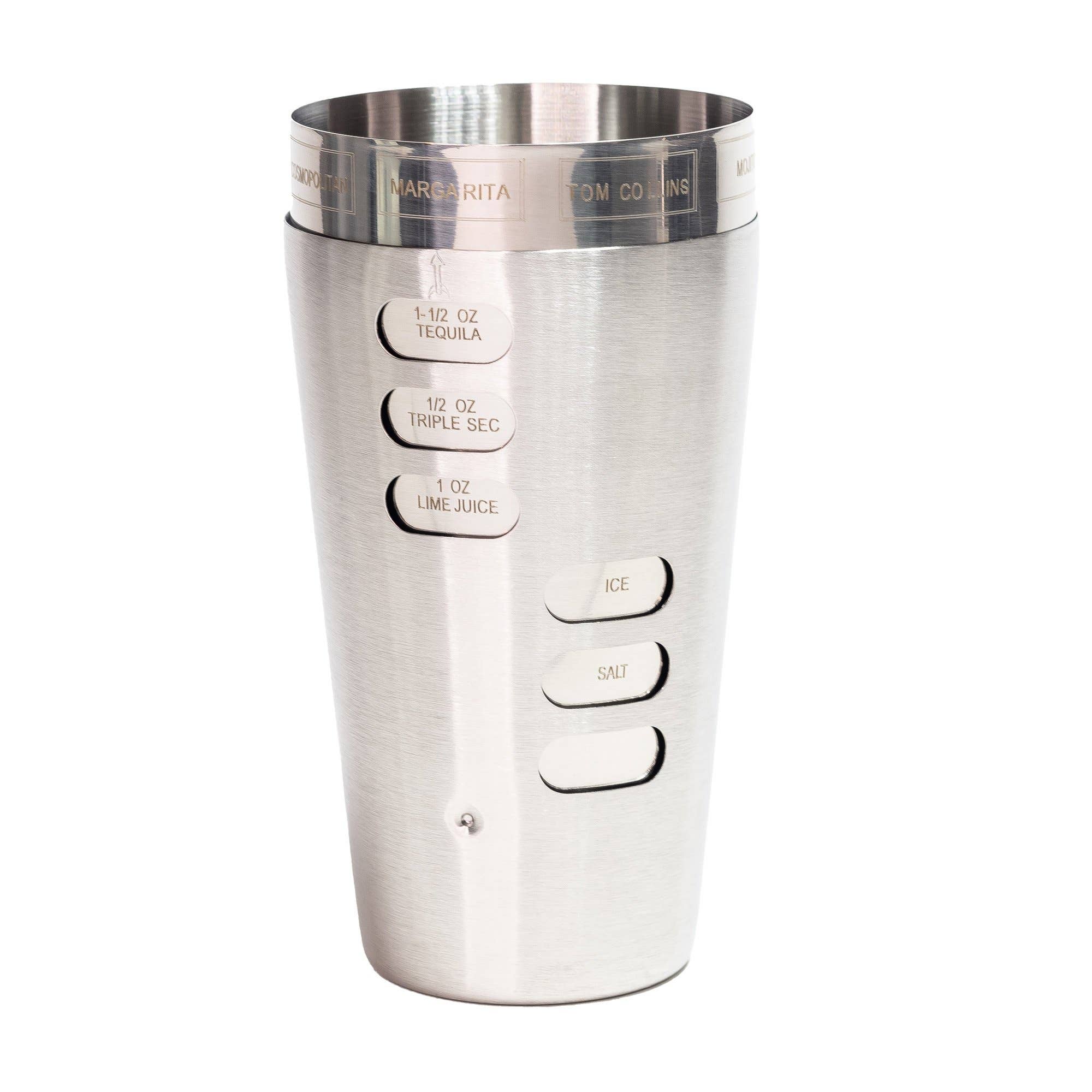Double 07 Recipe Shaker | 24 oz Stainless Cocktail Shaker