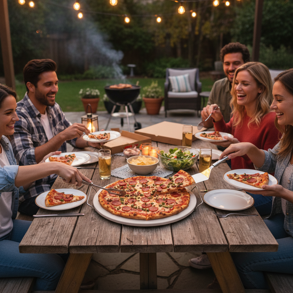Round Pizza Stone With Rack, 15"