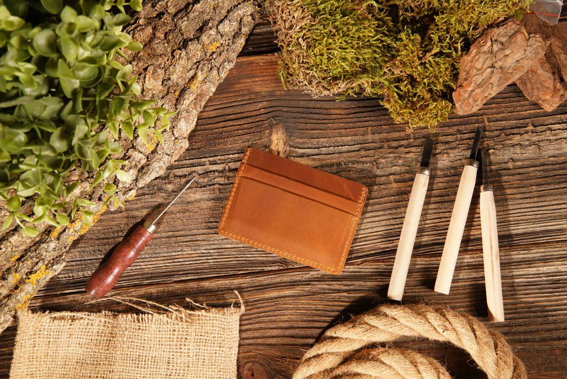 Leather Card Holder Wallet, Handmade Wallet for Men