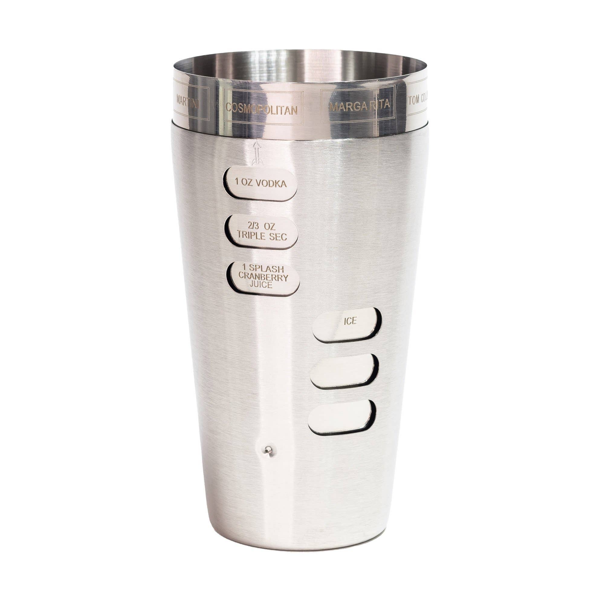 Double 07 Recipe Shaker | 24 oz Stainless Cocktail Shaker