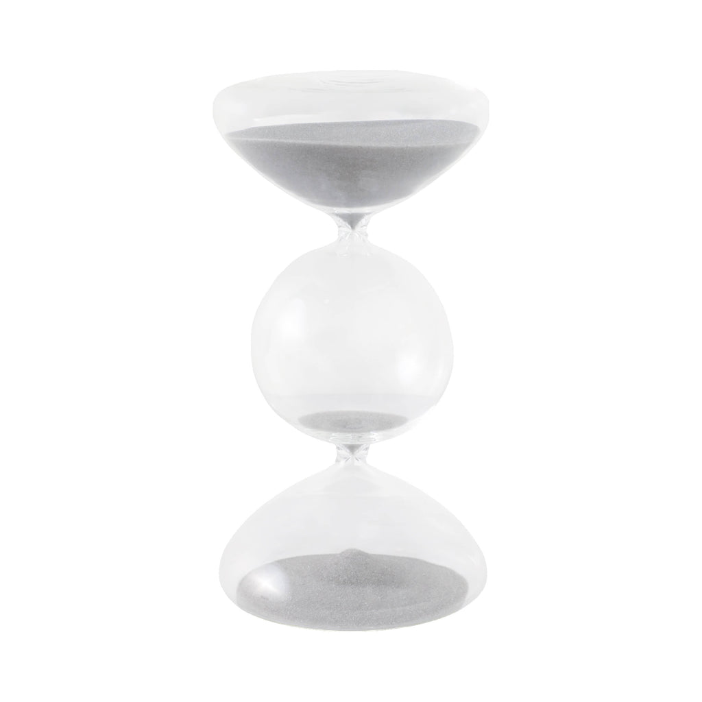 3 Bubble Sandtimer - White/Clear Glass Bubble 30-Minute, 8 in.