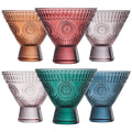 Stemless Martini Cocktail Glasses | Colored 6.6oz