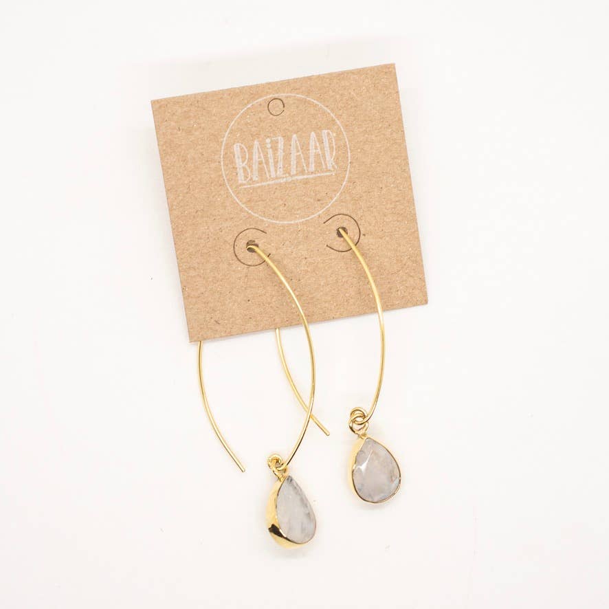 Moonstone Drop Earring