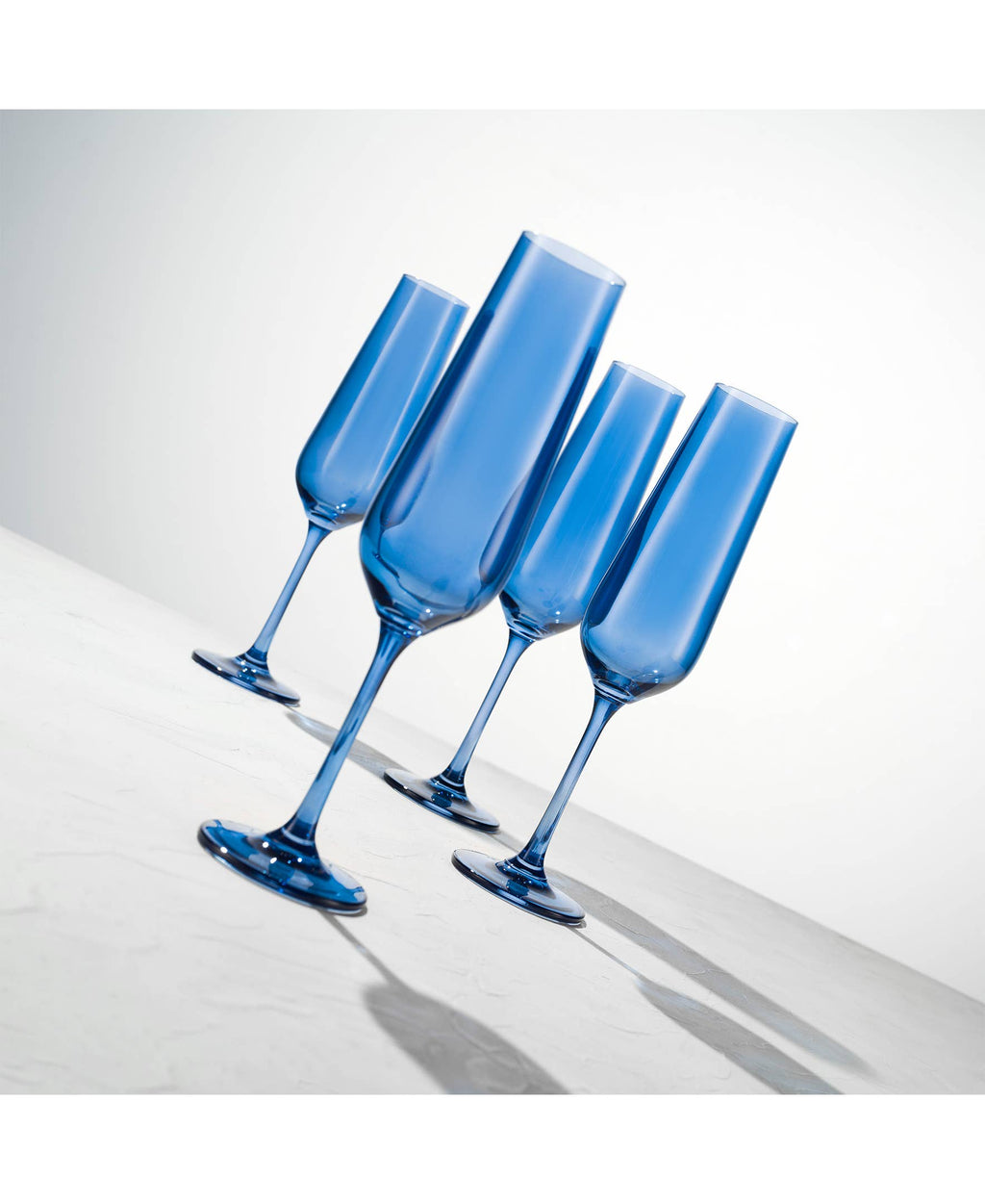 Blue Champagne Flute