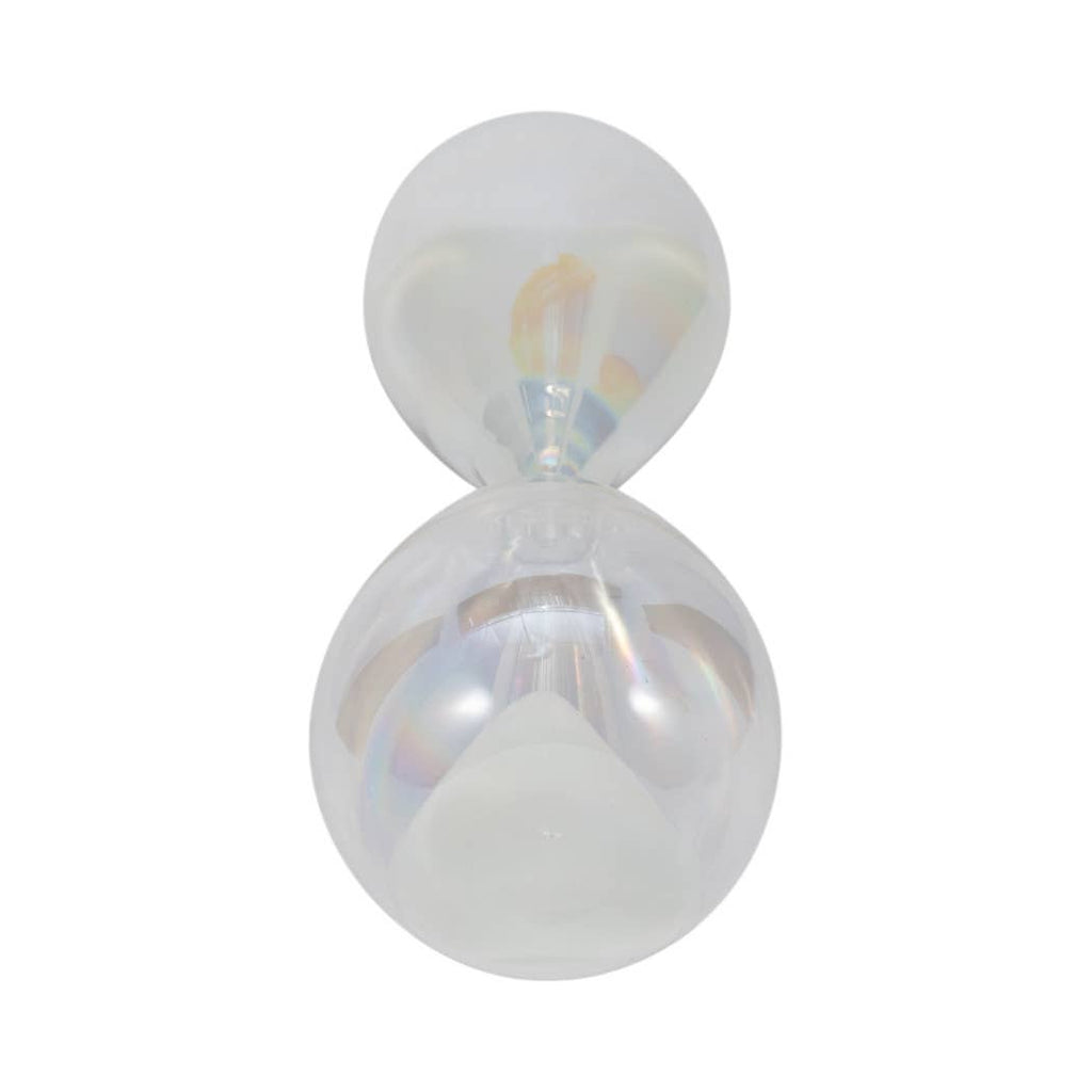 Glass Large Iridescent Teardrop Hourglass - Clear, 20 in.