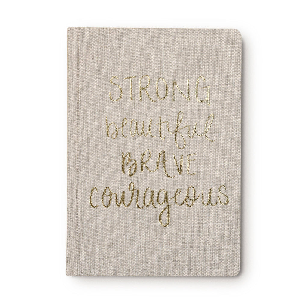 Strong Beautiful Brave Courageous - Fabric Journal