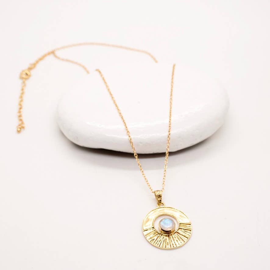 Moonstone Sunray Necklace