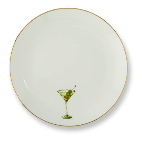 6" Gold Rim Plates - Classic Cocktails (assorted)