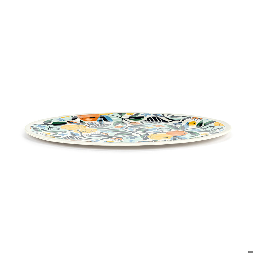 Citrus Blooms Bamboo Large Melamine Oval Platter - 20x14in