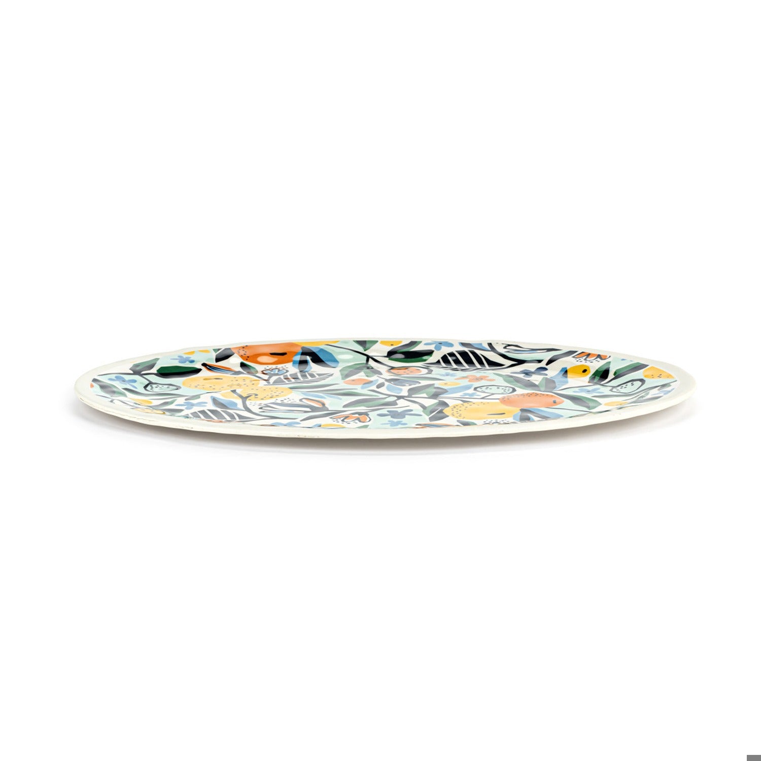 Citrus Blooms Bamboo Large Melamine Oval Platter - 20x14in