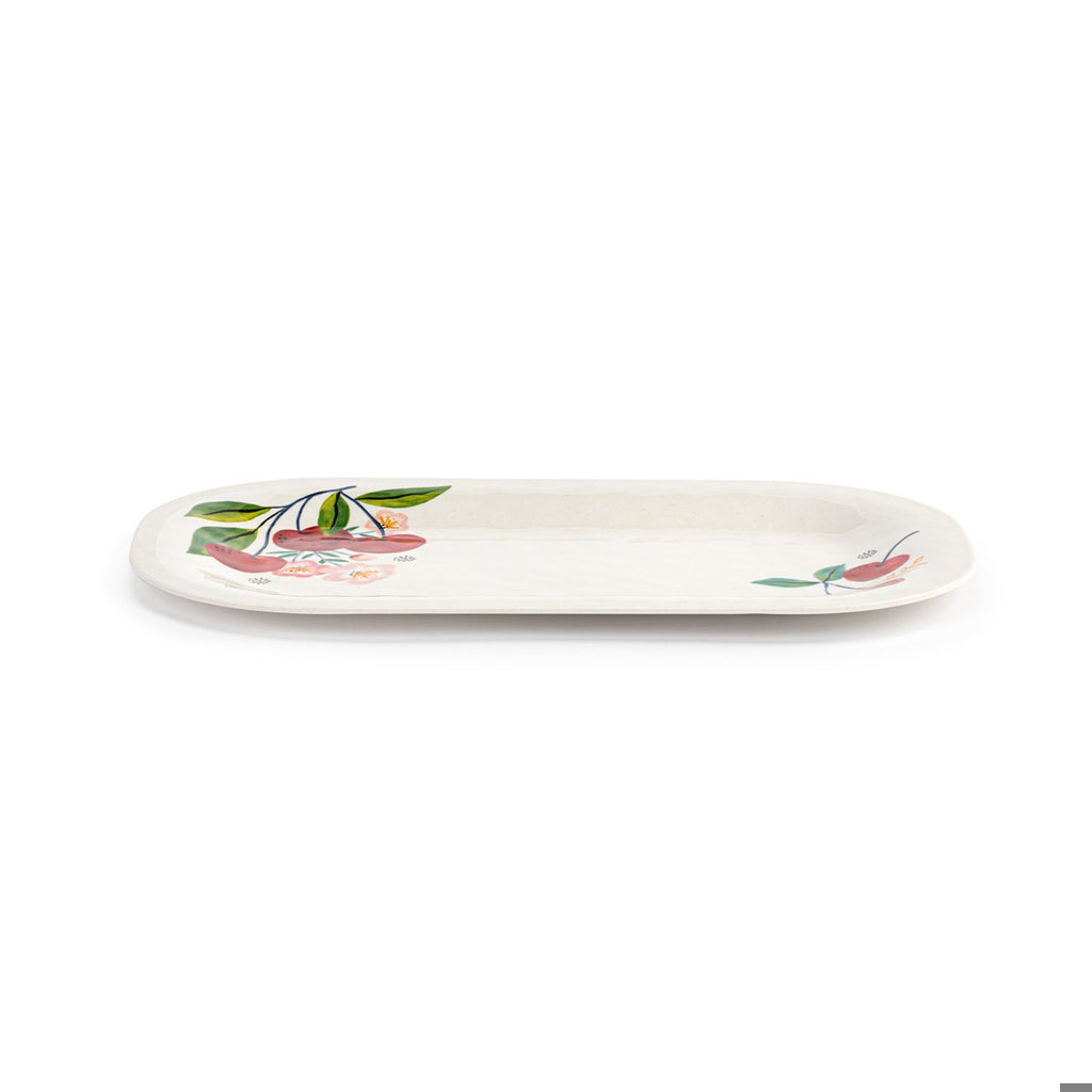 Cherry Bamboo Medium Melamine Rectangular Platter