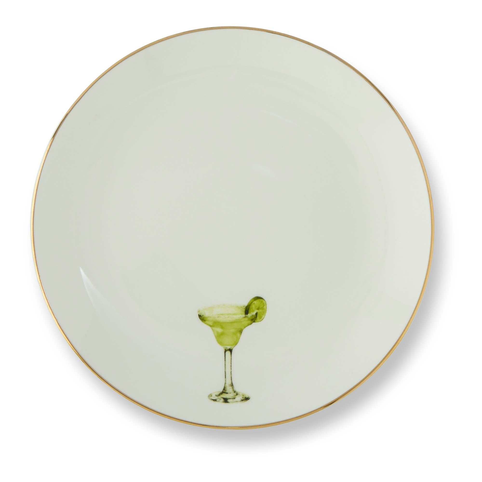 6" Gold Rim Plates - Classic Cocktails (assorted)
