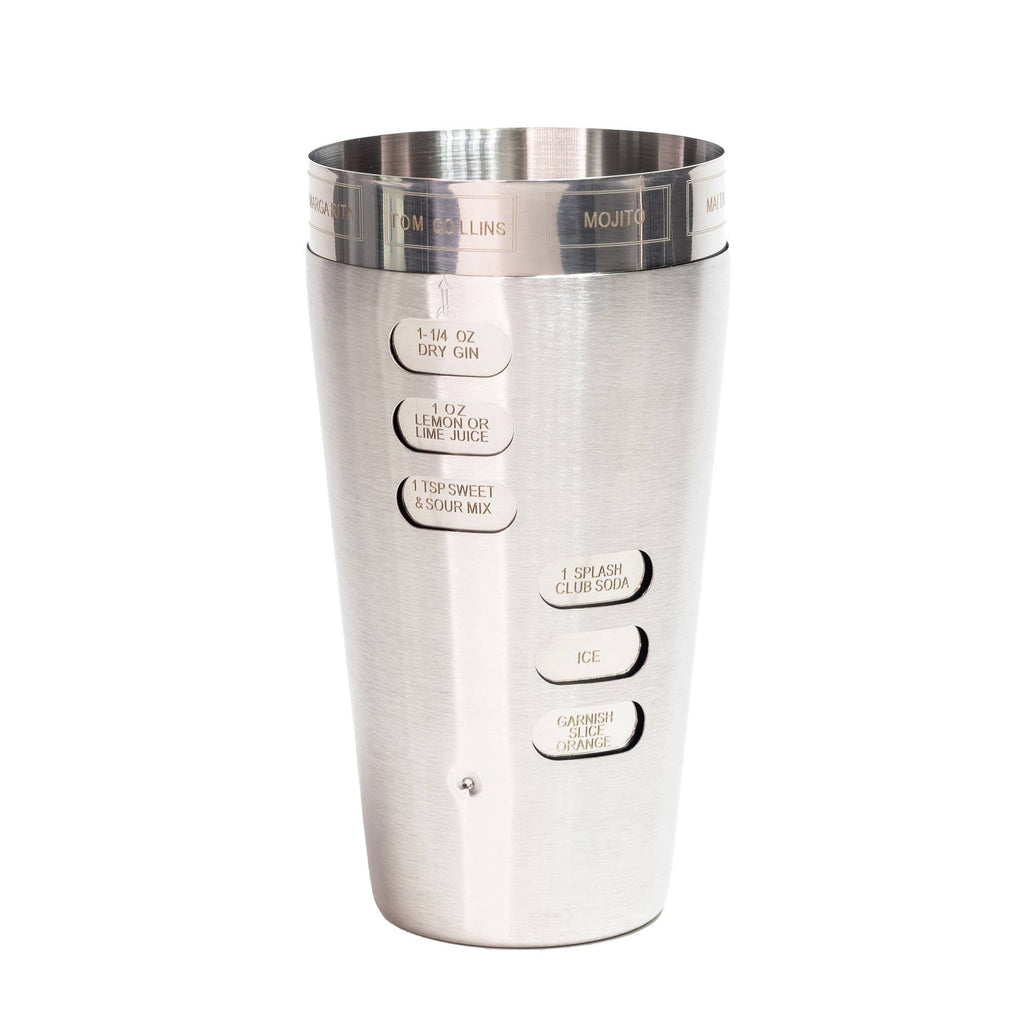 Double 07 Recipe Shaker | 24 oz Stainless Cocktail Shaker