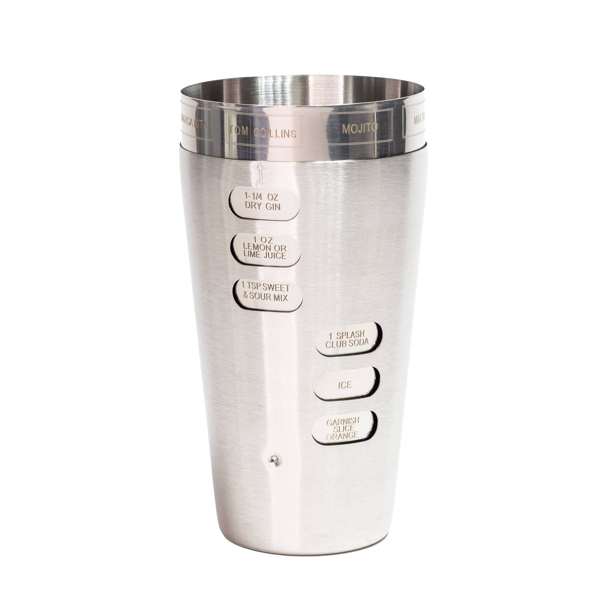 Double 07 Recipe Shaker | 24 oz Stainless Cocktail Shaker