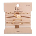 "Rise" Cream and Tan With Gold and Sun Accents Hair Tie Bracelets- K'lani hair tie bracelets