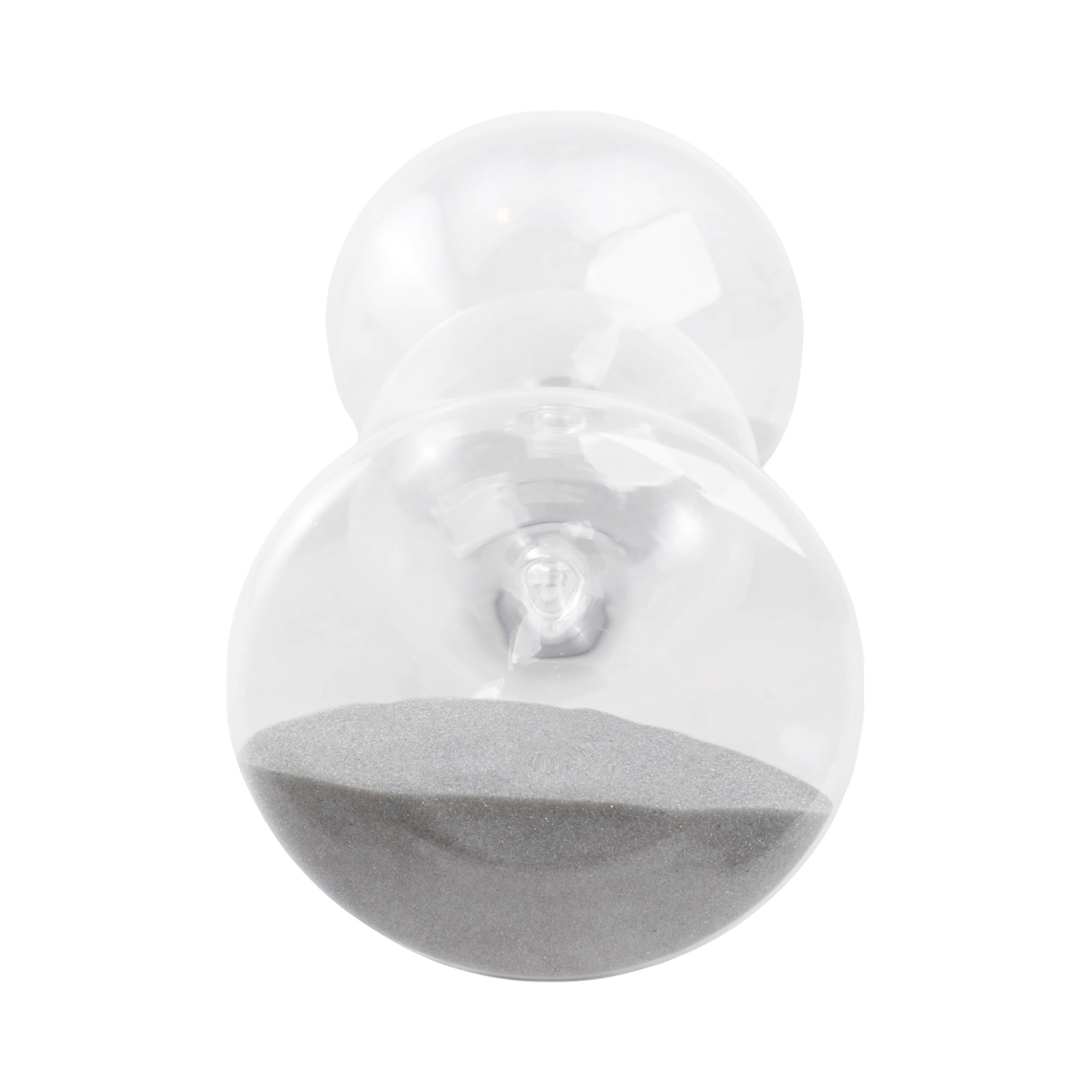 3 Bubble Sandtimer - White/Clear Glass Bubble 30-Minute, 8 in.