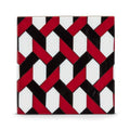 Set of 4 Mosaic Coasters-Red-4"Square