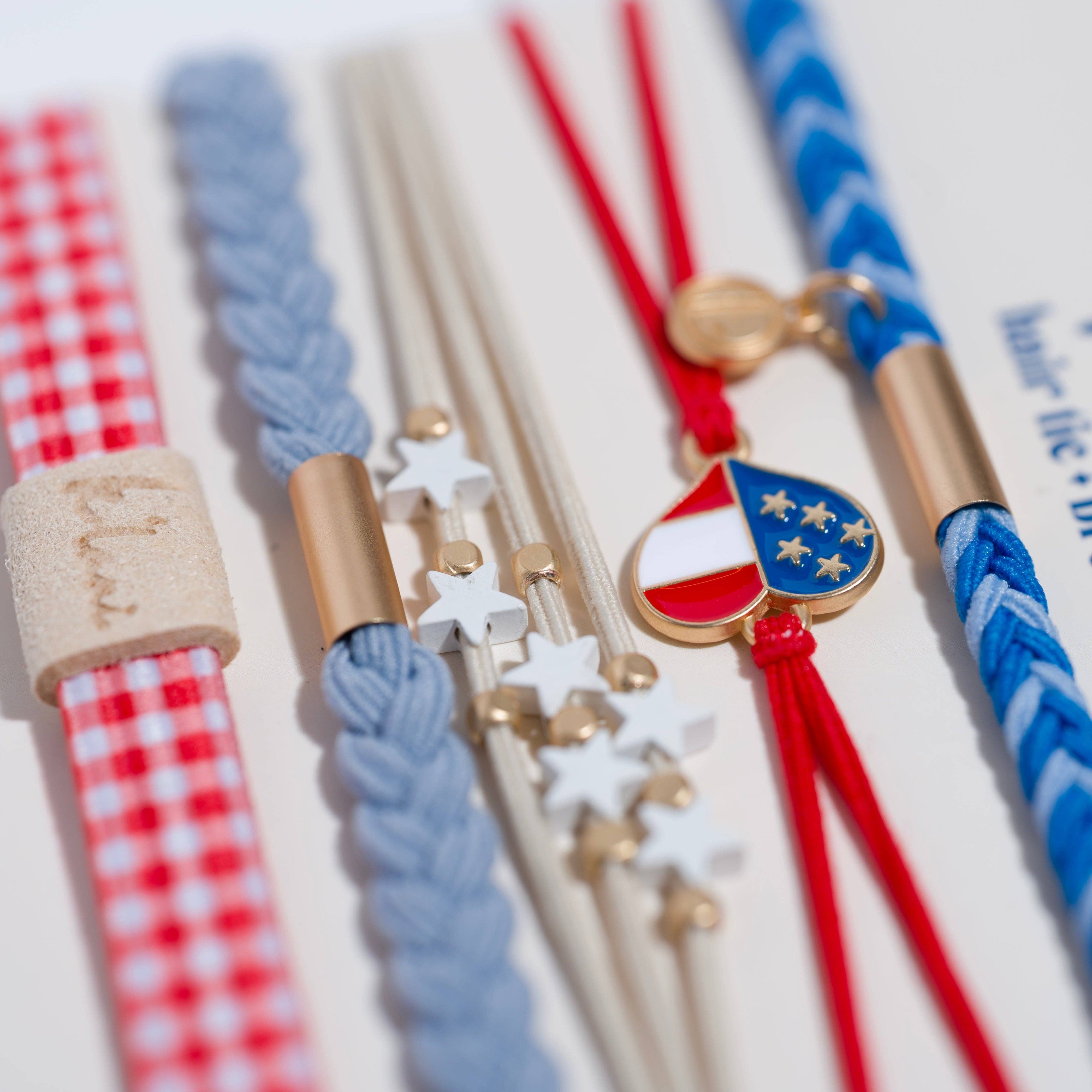 "Free" Patriotic Hair Tie Bracelets-K'lani hair tie bracelets