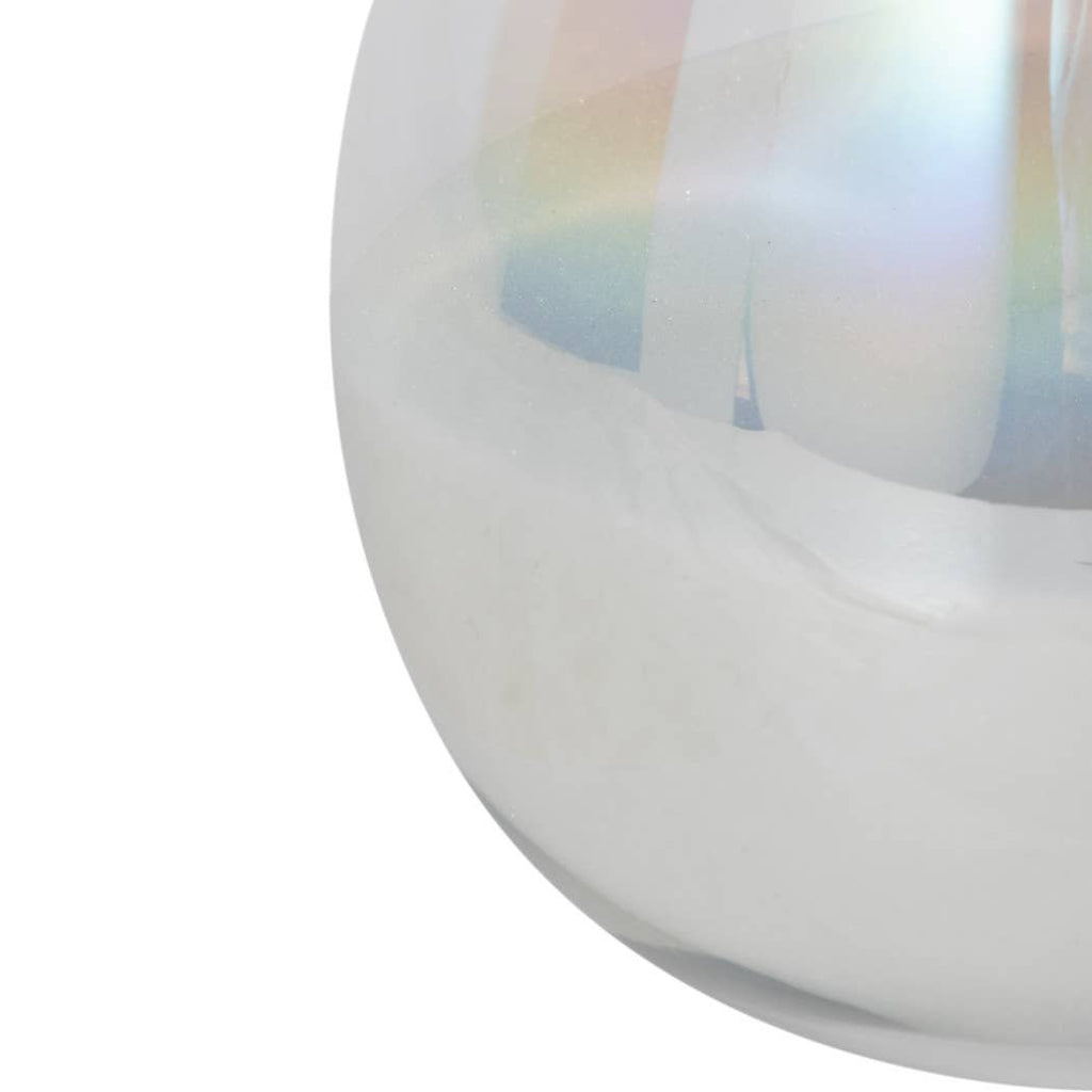 Glass Large Iridescent Teardrop Hourglass - Clear, 20 in.