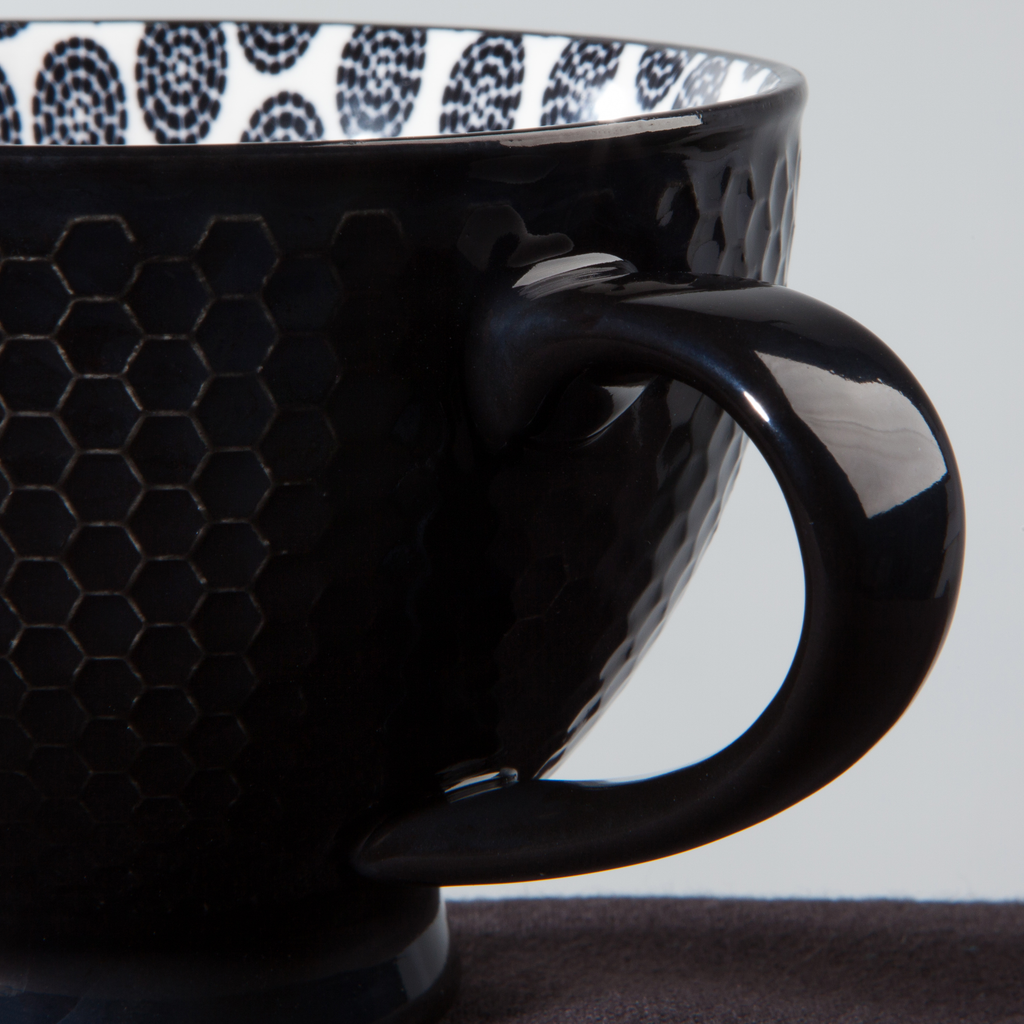 Black Latte Mug 14 oz