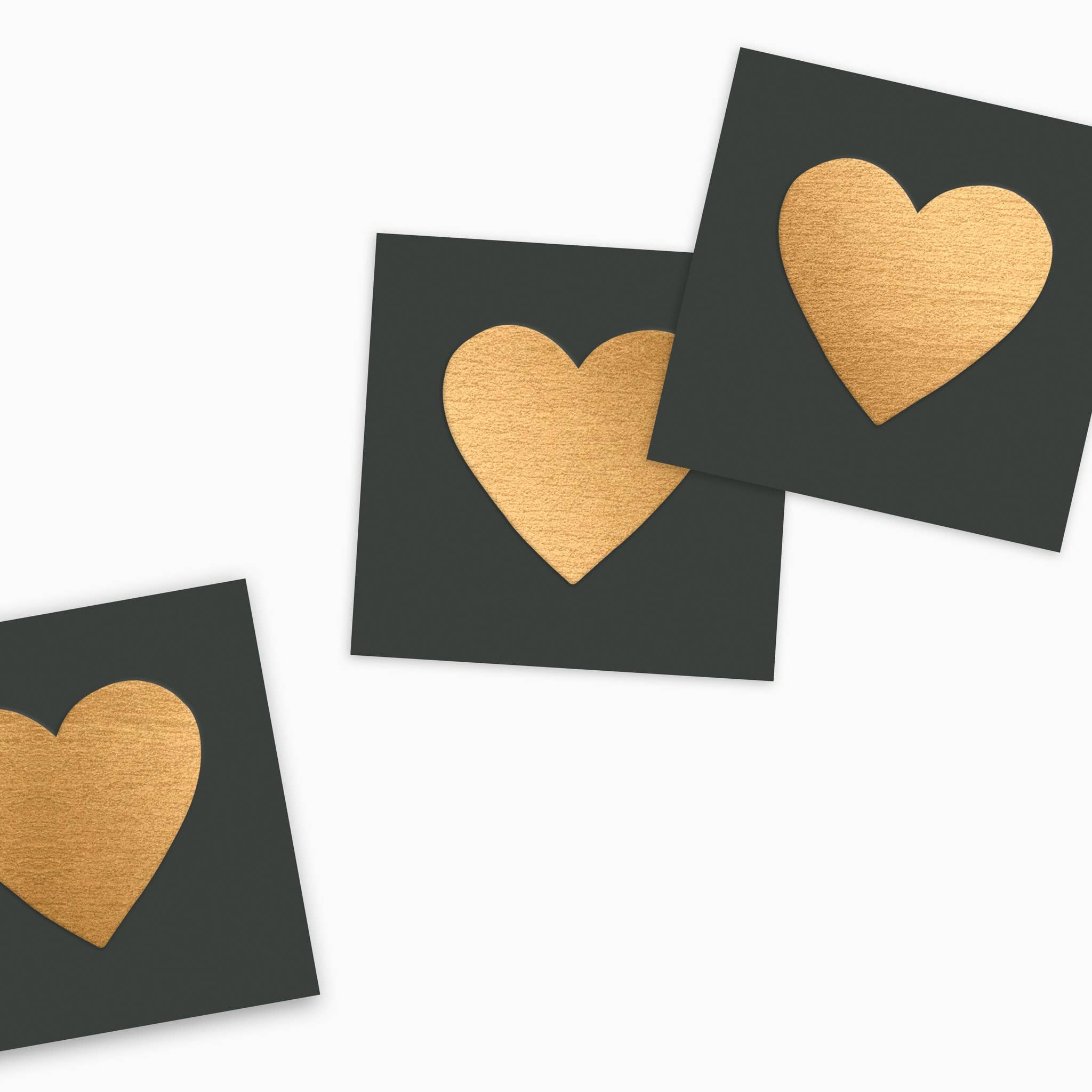 Embossed Gold Heart Design Decorative Matchbox