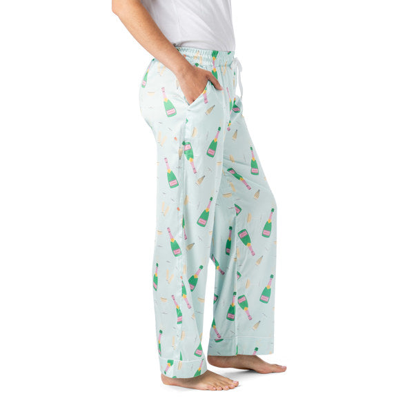 Boots & Bubbles Satin Pajama Pant Set