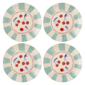MELAMINE SALAD PLATE S/4  CHERRIES (S25)