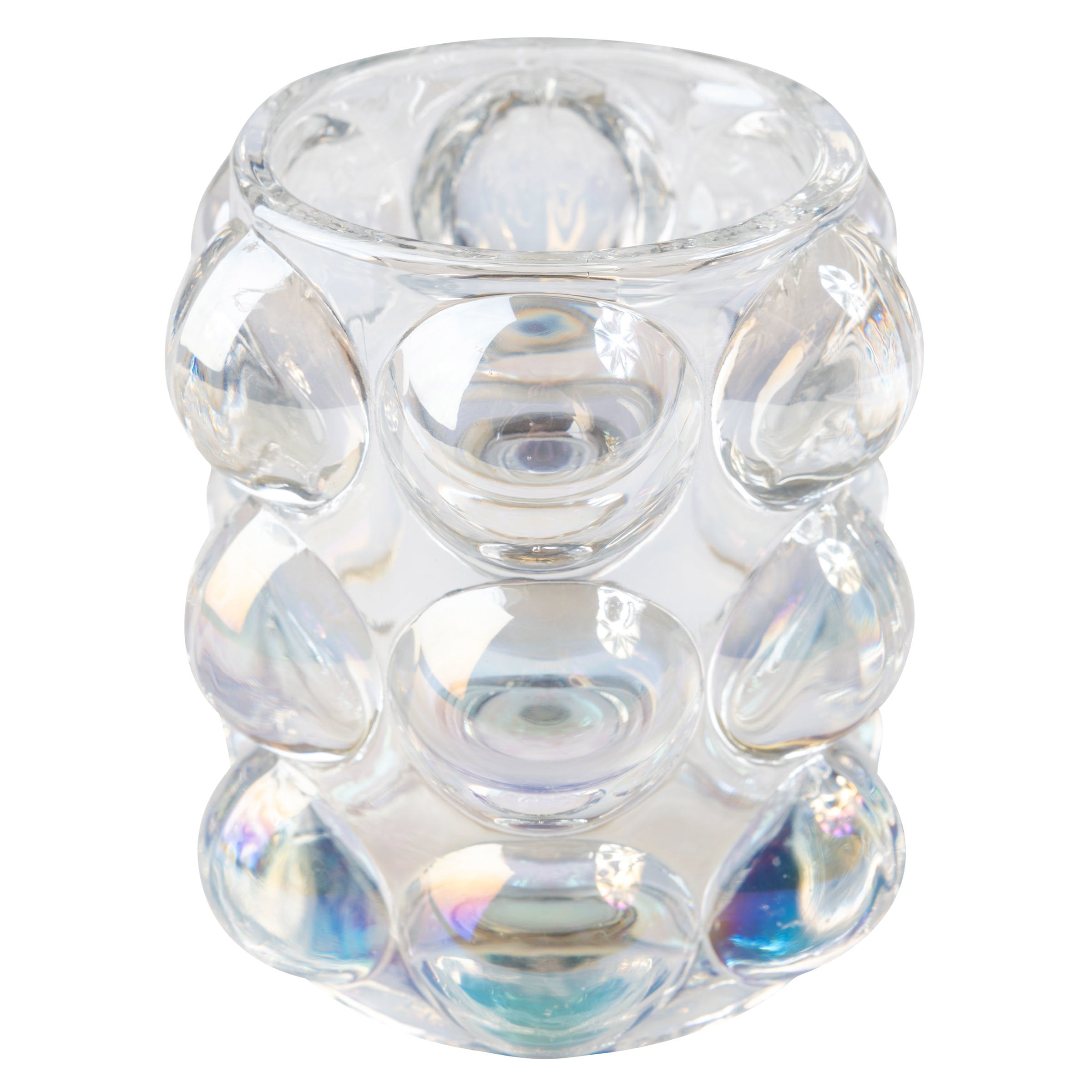 LUCIA HOBNAIL VOTIVE  IRIDESCENT (S24)